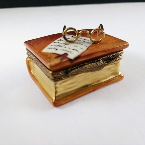 LIMOGES FRANCE SIGNED ROCHARD BOOK W/GLASSES 1989 - Picture 4 of 6